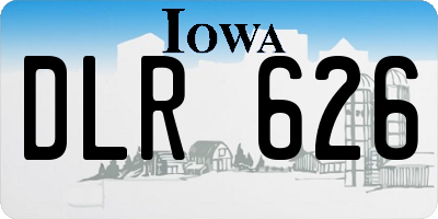 IA license plate DLR626