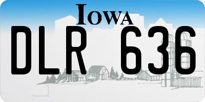 IA license plate DLR636