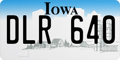 IA license plate DLR640