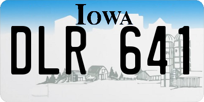 IA license plate DLR641