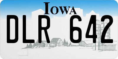 IA license plate DLR642