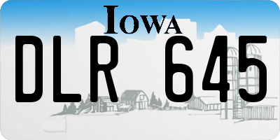 IA license plate DLR645
