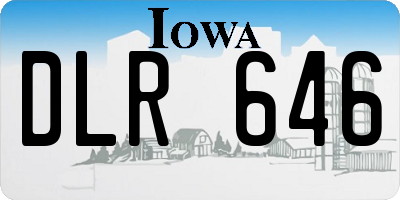 IA license plate DLR646