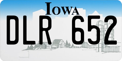 IA license plate DLR652