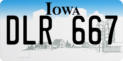 IA license plate DLR667