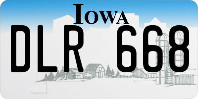 IA license plate DLR668