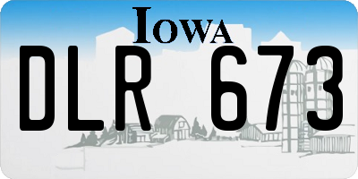 IA license plate DLR673
