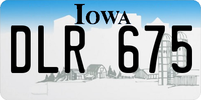 IA license plate DLR675