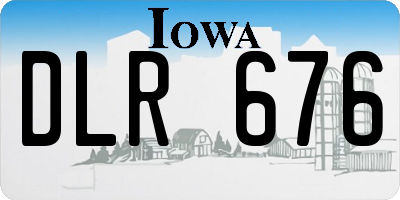 IA license plate DLR676