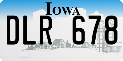 IA license plate DLR678