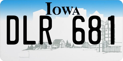 IA license plate DLR681