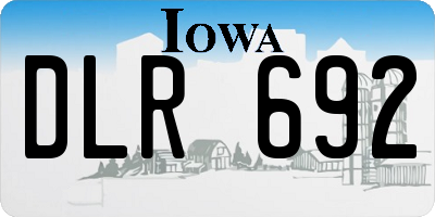 IA license plate DLR692