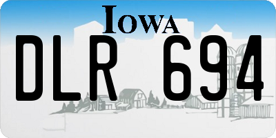 IA license plate DLR694