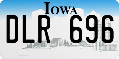 IA license plate DLR696