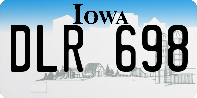 IA license plate DLR698