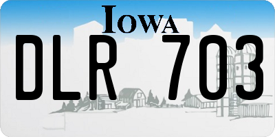 IA license plate DLR703