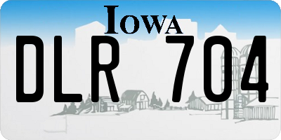 IA license plate DLR704