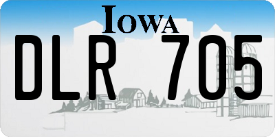 IA license plate DLR705
