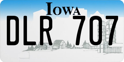 IA license plate DLR707
