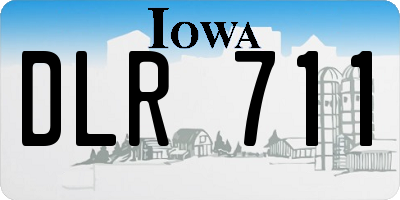 IA license plate DLR711