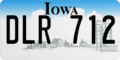 IA license plate DLR712