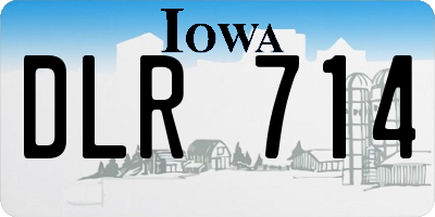 IA license plate DLR714