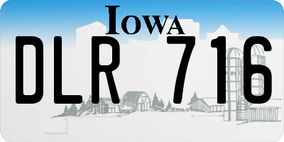 IA license plate DLR716