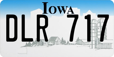 IA license plate DLR717