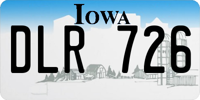 IA license plate DLR726
