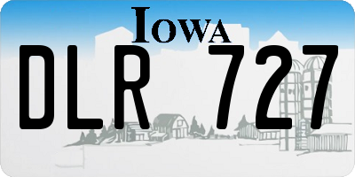 IA license plate DLR727