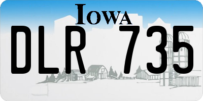IA license plate DLR735