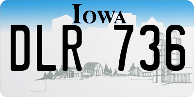 IA license plate DLR736
