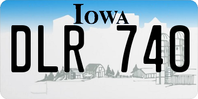 IA license plate DLR740