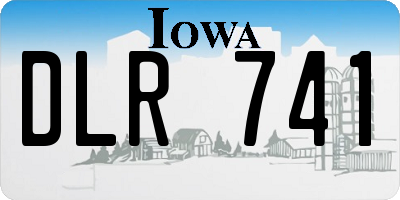 IA license plate DLR741