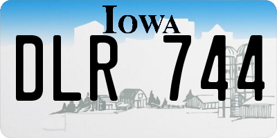 IA license plate DLR744