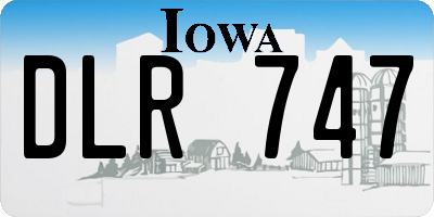 IA license plate DLR747