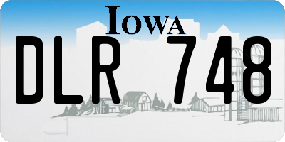 IA license plate DLR748