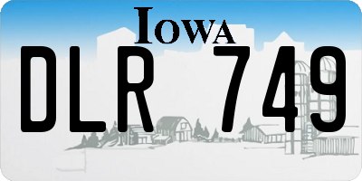 IA license plate DLR749