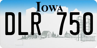 IA license plate DLR750