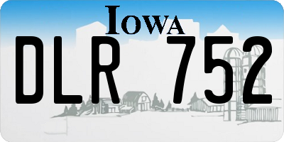 IA license plate DLR752