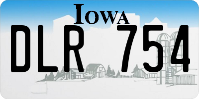 IA license plate DLR754