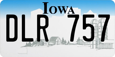 IA license plate DLR757
