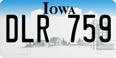 IA license plate DLR759