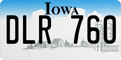 IA license plate DLR760