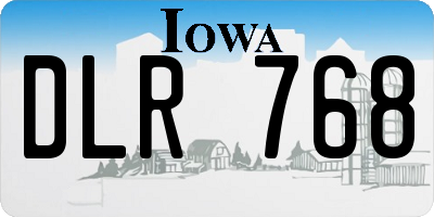 IA license plate DLR768