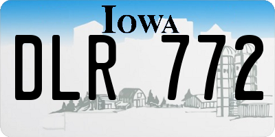 IA license plate DLR772