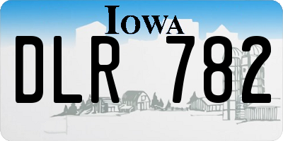 IA license plate DLR782
