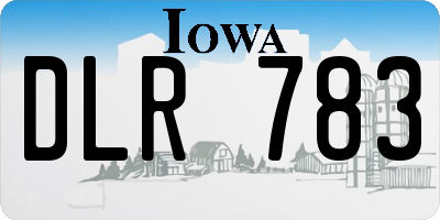 IA license plate DLR783
