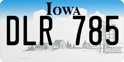 IA license plate DLR785