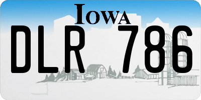 IA license plate DLR786